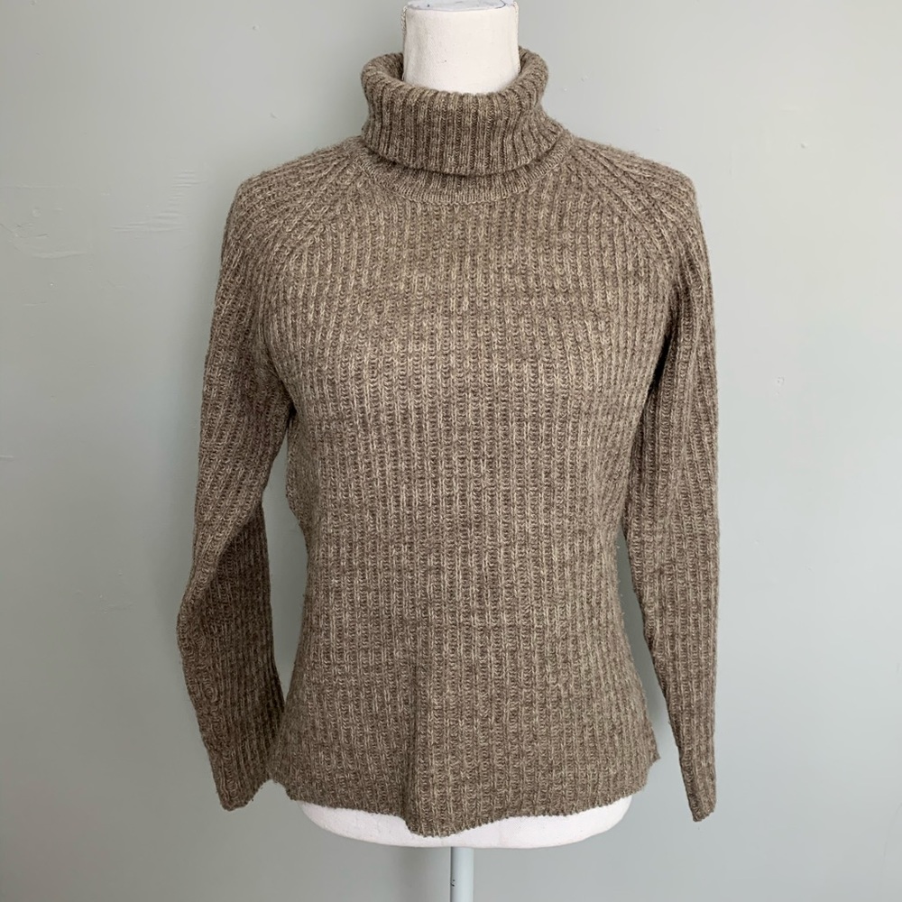 French connection dark oatmeal turtleneck sweater
